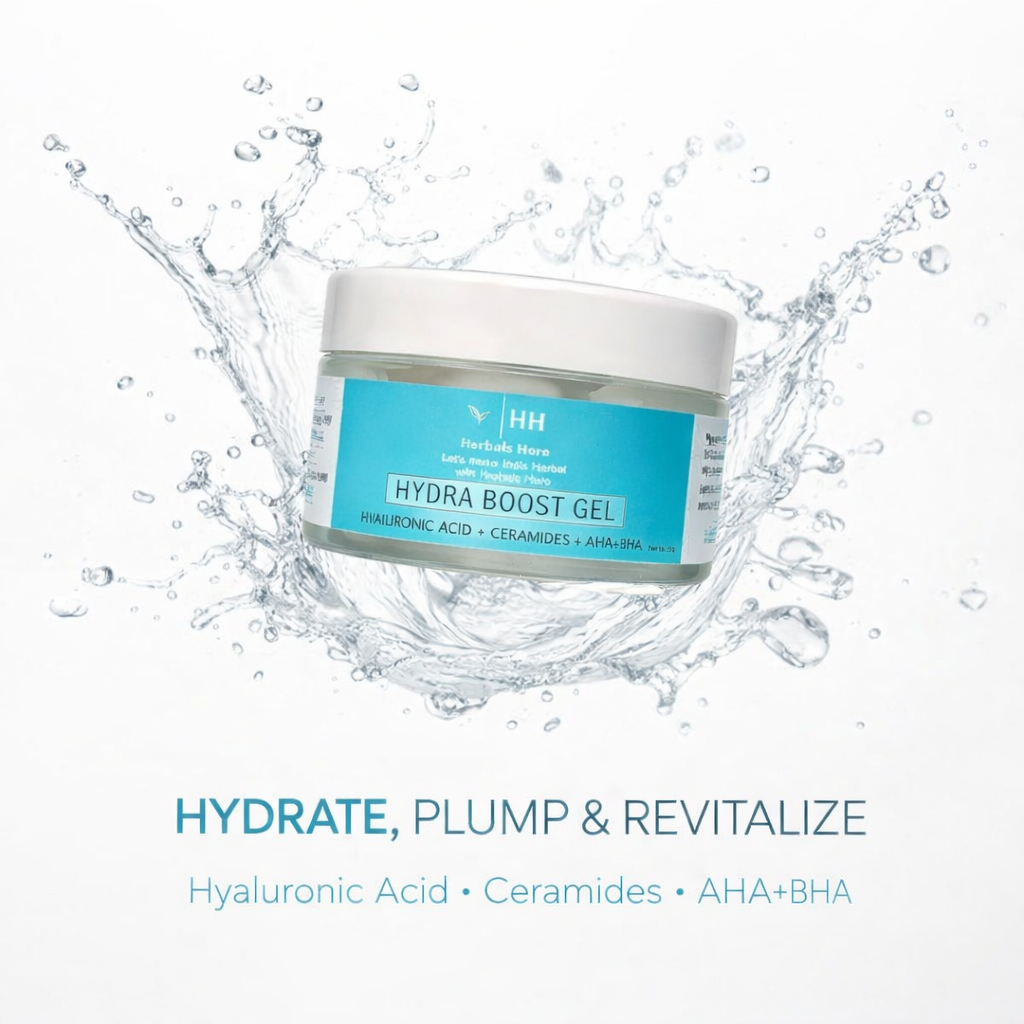 Hydra Boost Face Gel with Hyaluronic Acid & Ceramides – Lightweight Hydrating Moisturizer